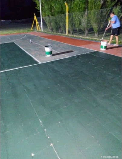 Liceo Policial - Demarcación y pintura de cancha deportiva