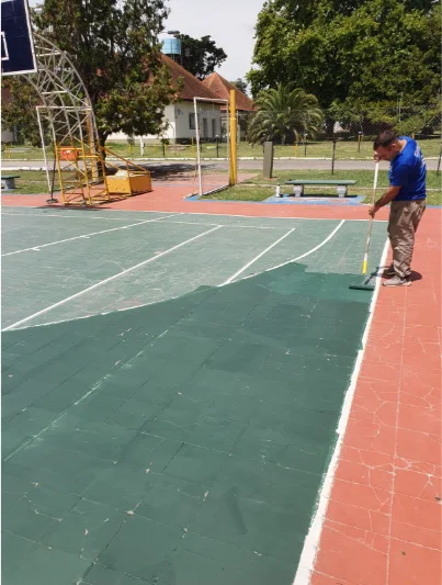 Liceo Policial - Mantenimiento de superficie deportiva
