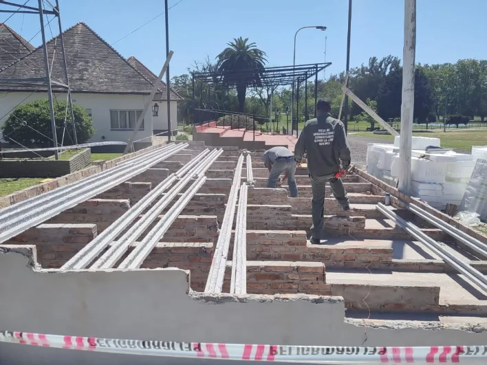 Liceo Policial - Estructura de viguetas e infraestructura